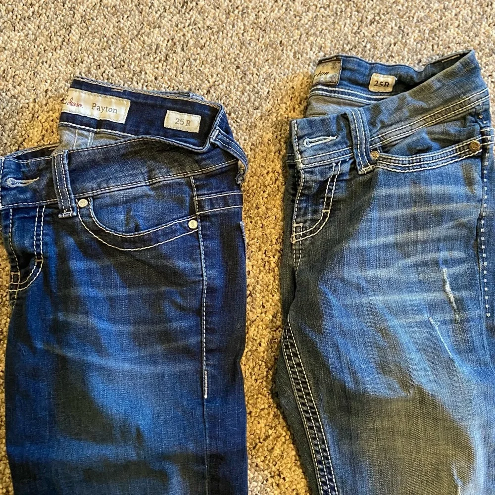 3 pair BKE Payton jeans size 25 capri crop regular pant - Picture 2 of 9